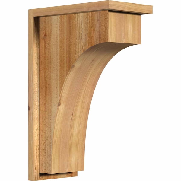 Ekena Millwork Huntington Rough Sawn Corbel w/Backplate, Western Red Cedar, 8"W x 14"D x 22"H COR08X14X22HUN01RWR - main